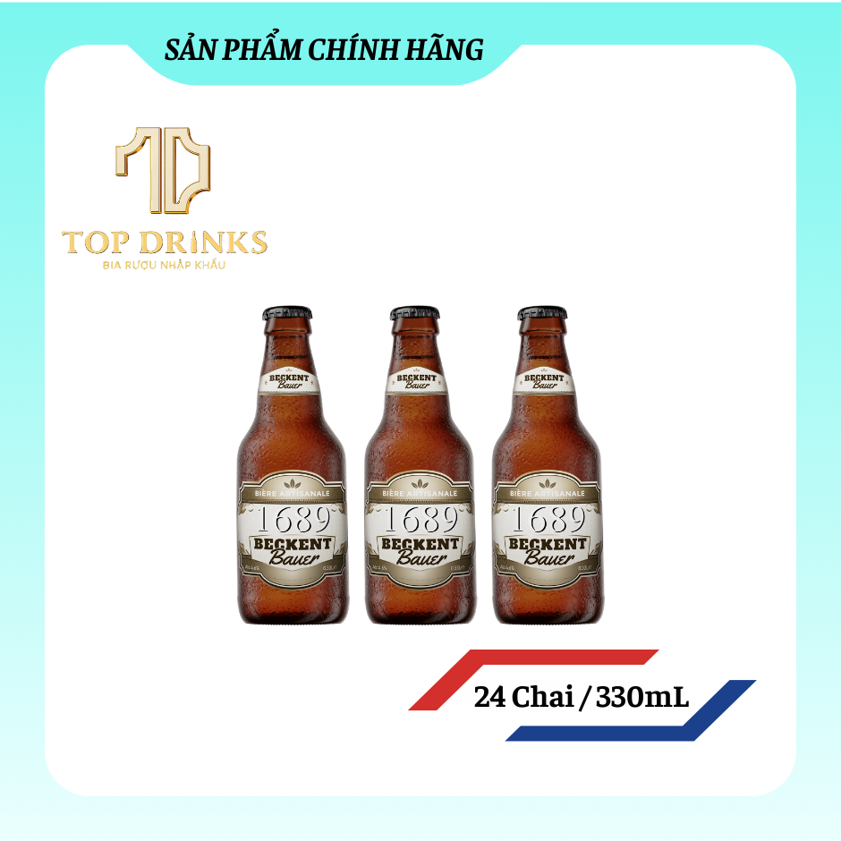 Bia 1689 Beckent Bauer Craft Lager thùng 24 chai 330ml