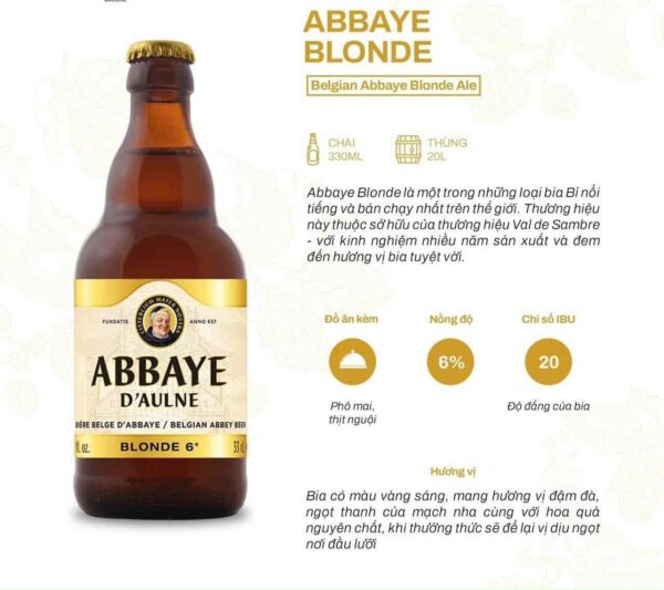 Bia Abbaye d’Aulne Premier Cru 6% Bỉ – chai 330ml - Ảnh 5