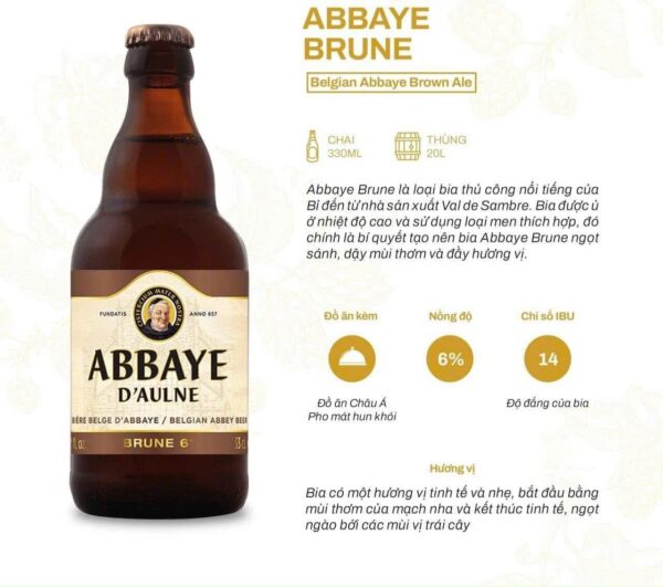 Bia Abbaye d’Aulne Premier Cru 6% Bỉ – chai 330ml - Ảnh 4