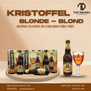 Bia Bỉ Kristoffel Blond 6% - Thùng 24 Chai 330ml