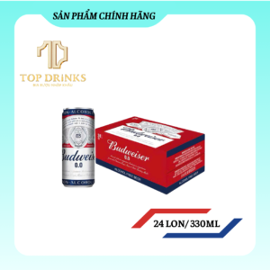 Bia Budweiser 0.0 Không Độ Cồn – Thùng 24 Lon 330ml