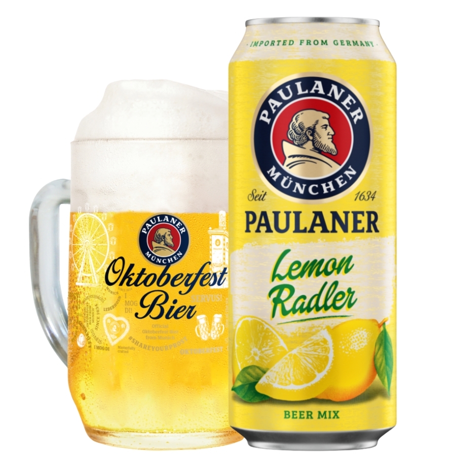 Bia Paulaner Lemon Radler 2.5% Đức – Thùng 24 lon 500ml