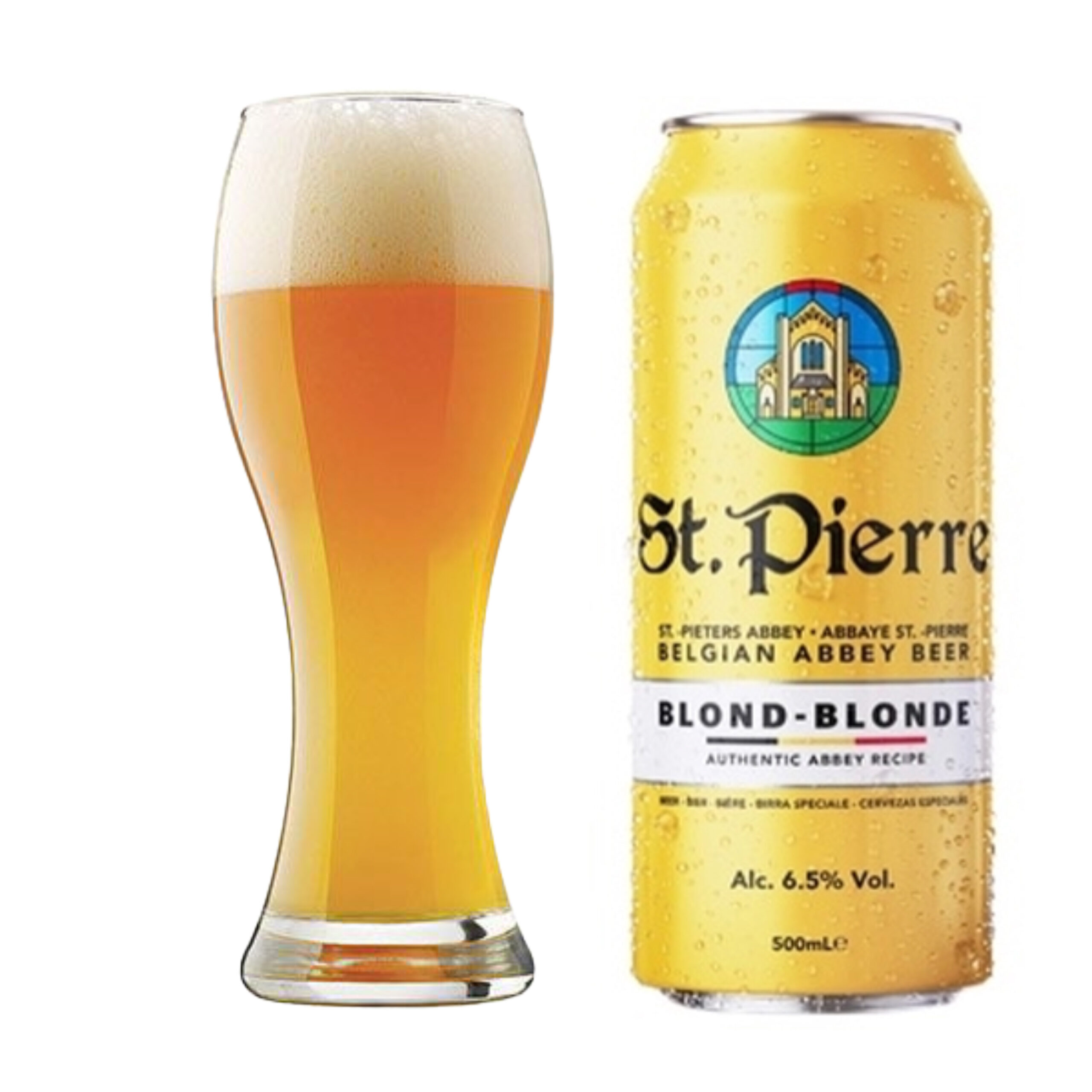 Bia St. Pierre Blond 6.5% Bỉ – Thùng 24 lon 500ml