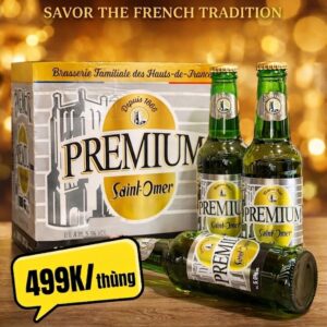 Bia Saint-Omer Premium 5.6% – Thùng 12 Chai 250ml Nhập Khẩu Pháp Chính Hãng