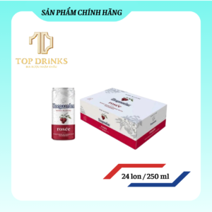 Hoegaarden Rosée Thùng 24 Lon 250ml – Bia Trái Cây Bỉ Ngọt Dịu, Dễ Uống